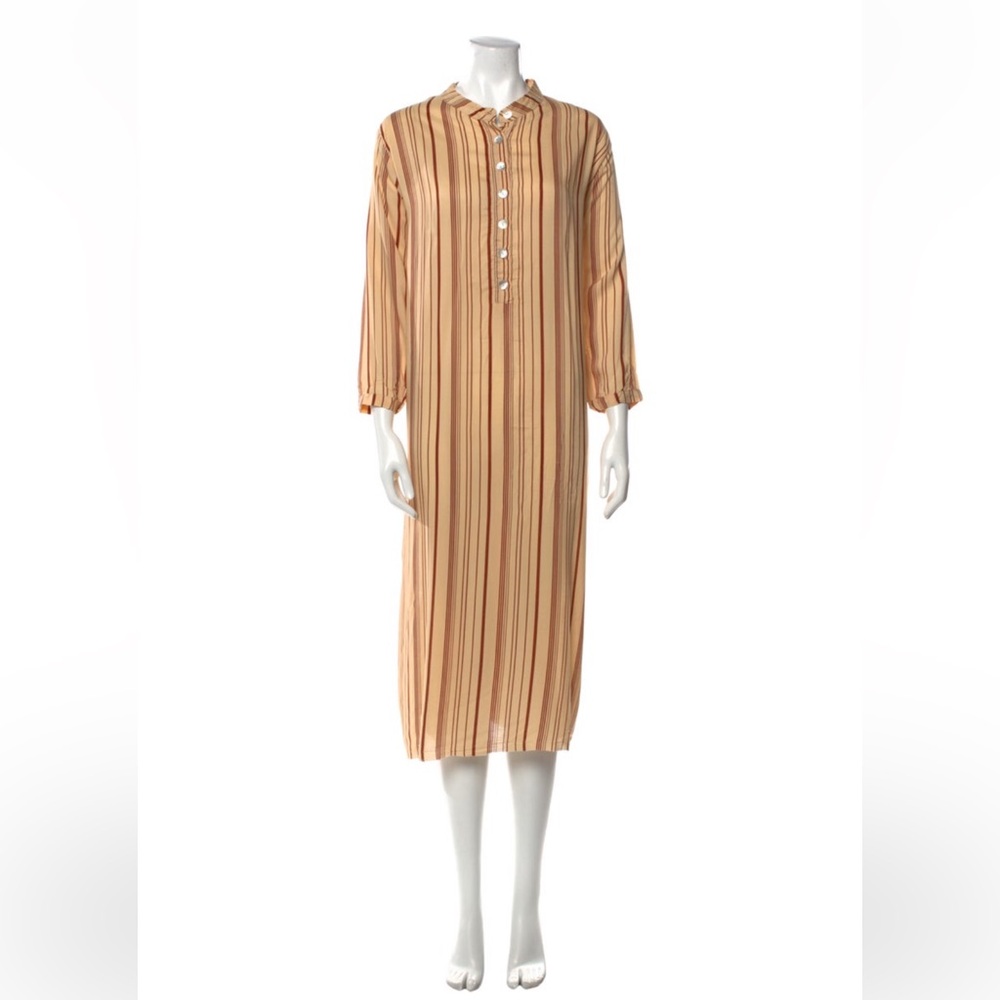 NATALIE MARTIN Isobel Dress stripe cocoa butter NWT Size M